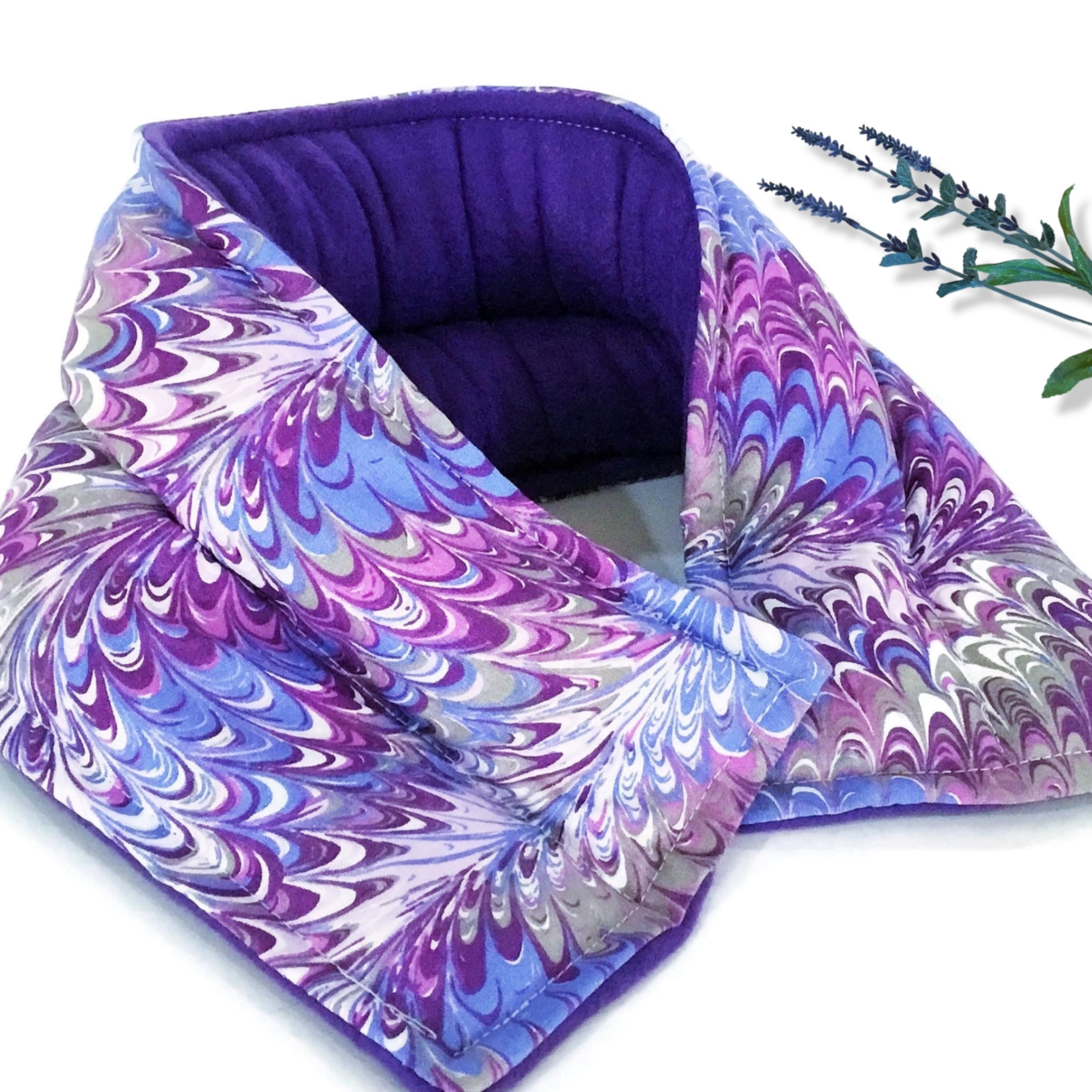 Large Microwavable Hot Cold Pack with Coordinating Neck Wrap for Superior Coverage