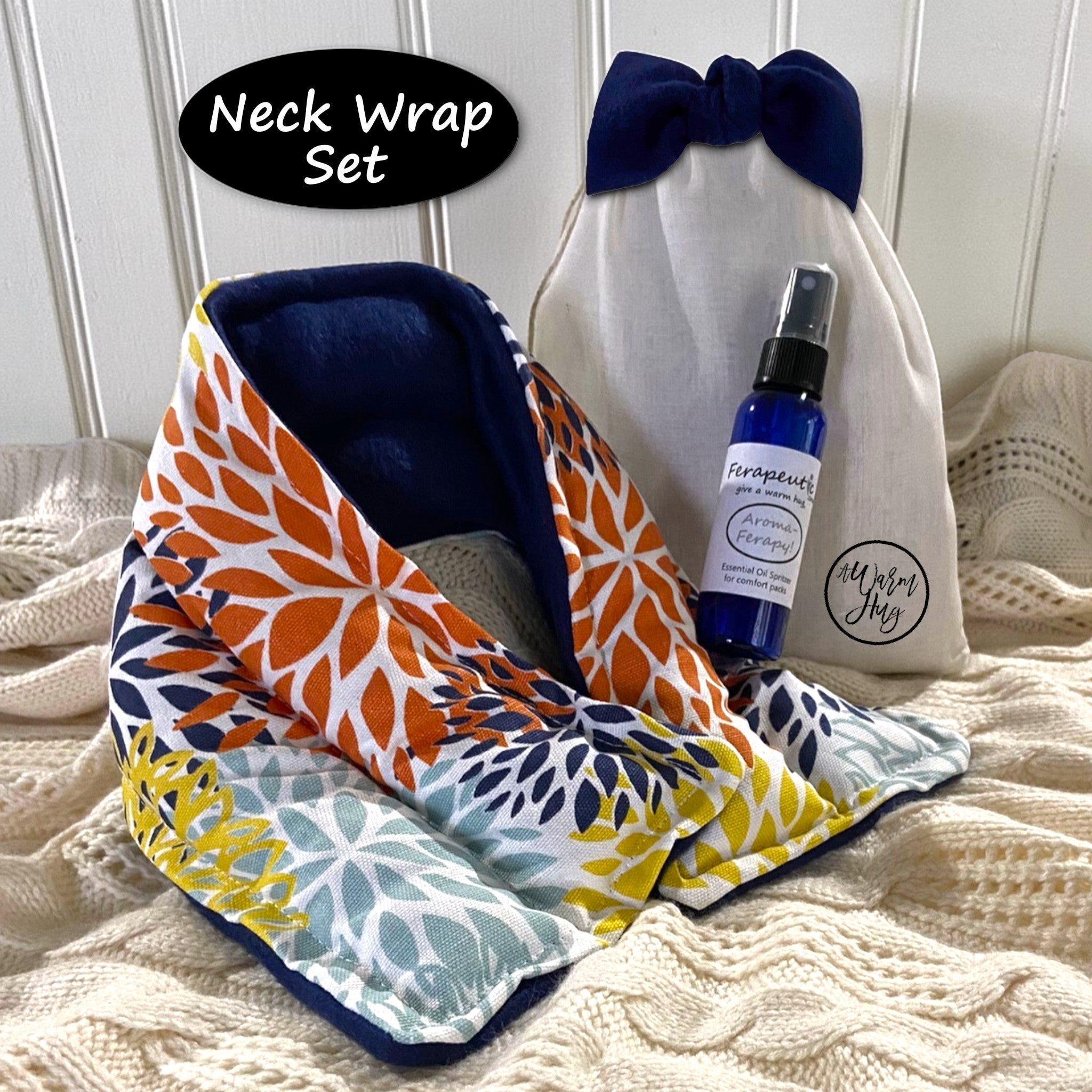 Relax with A Warm Hug,  Care Package for Comfort and Relaxation by Ferapeutic, Blooms Fabric