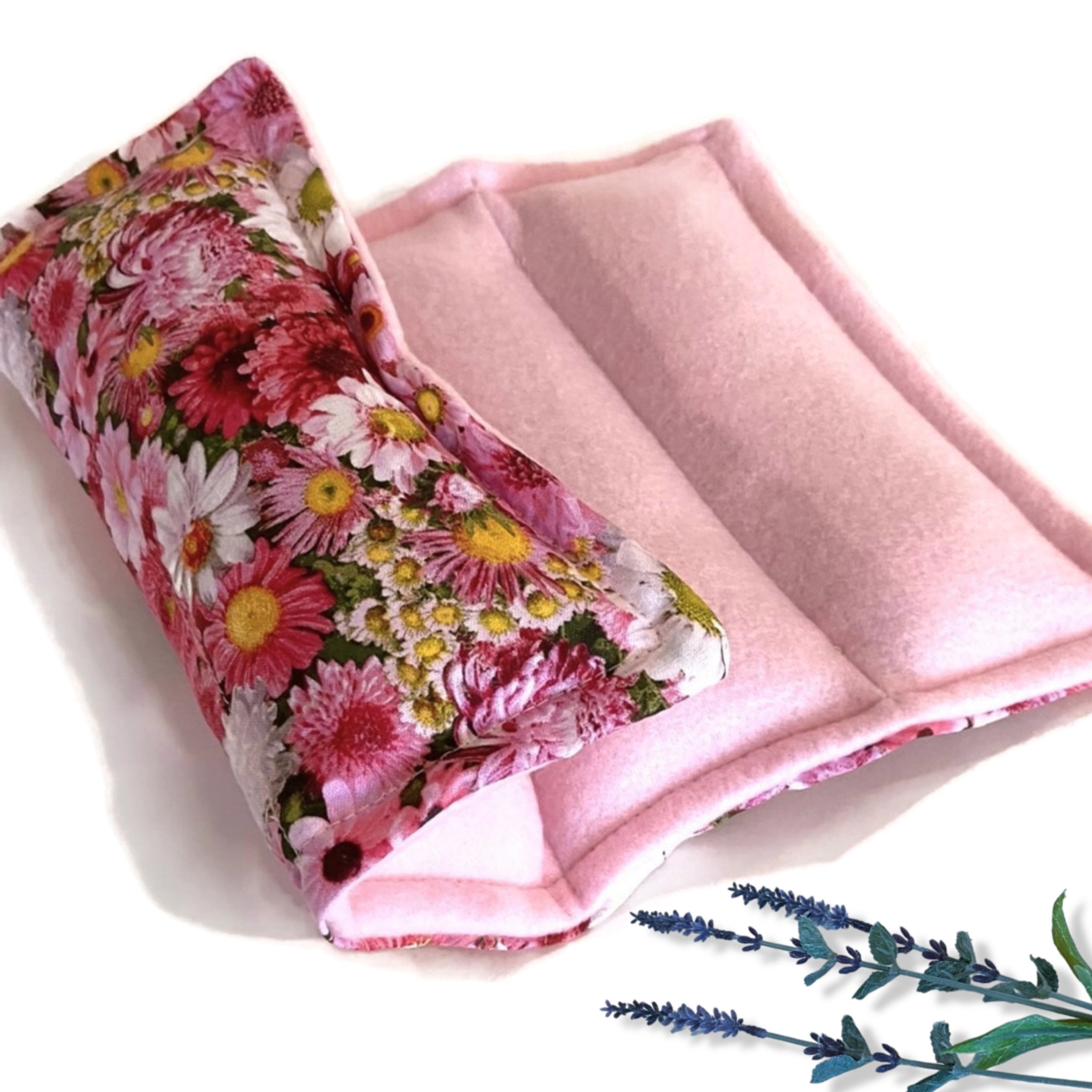 Hot Cold Pack with Coordinating Eye Pillow for Cramps, Muscle Aches, Fibroids, Headache and More